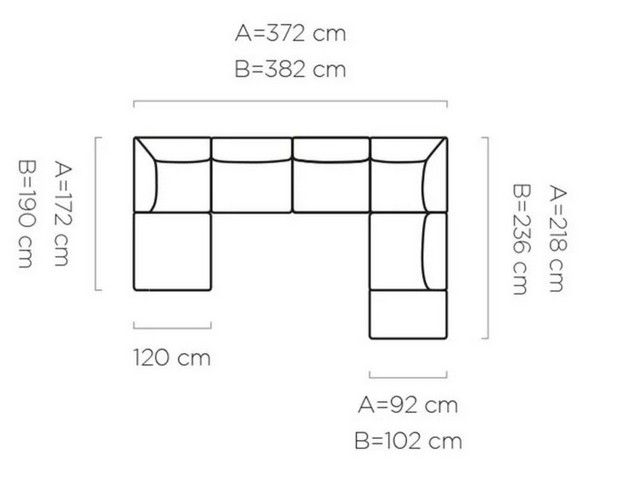 CANDELO XL 70 Narożnik Bezfunkcyjny CANDELO XL 70 Narożnik Bezfunkcyjny