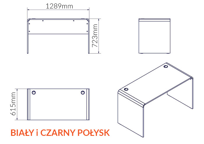 Biurko_130_bcz HUBERTUS Design — Biurko_130_bcz