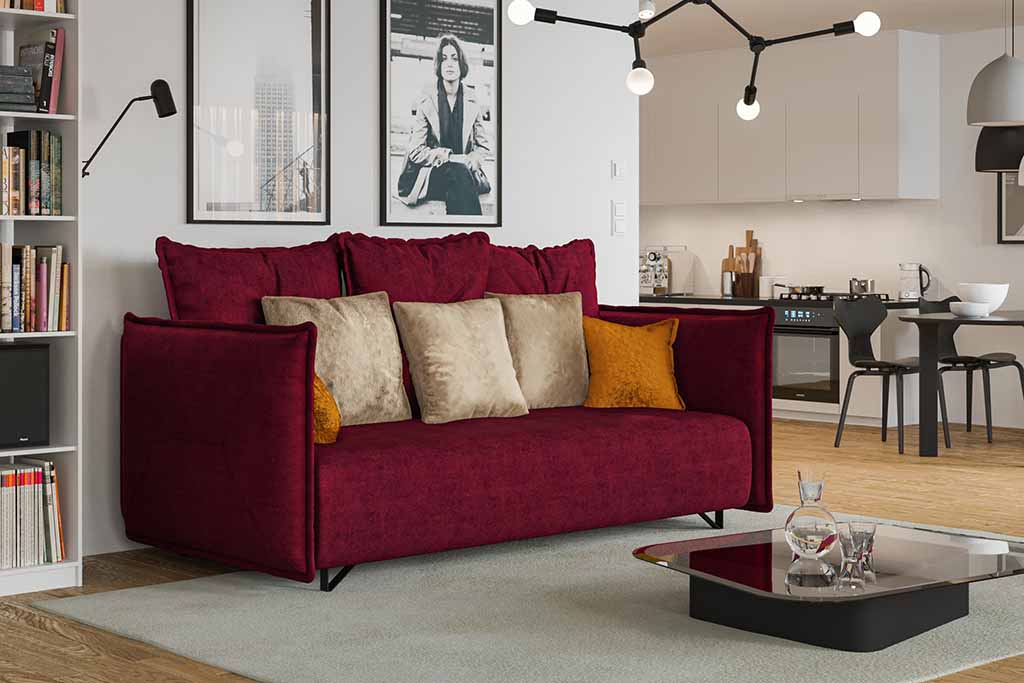 Max Sofa-czerwona sofa z bokami