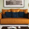 Max Sofa-pomarańczowa sofa z bokami