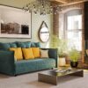 Max Sofa-zielona sofa z bokami