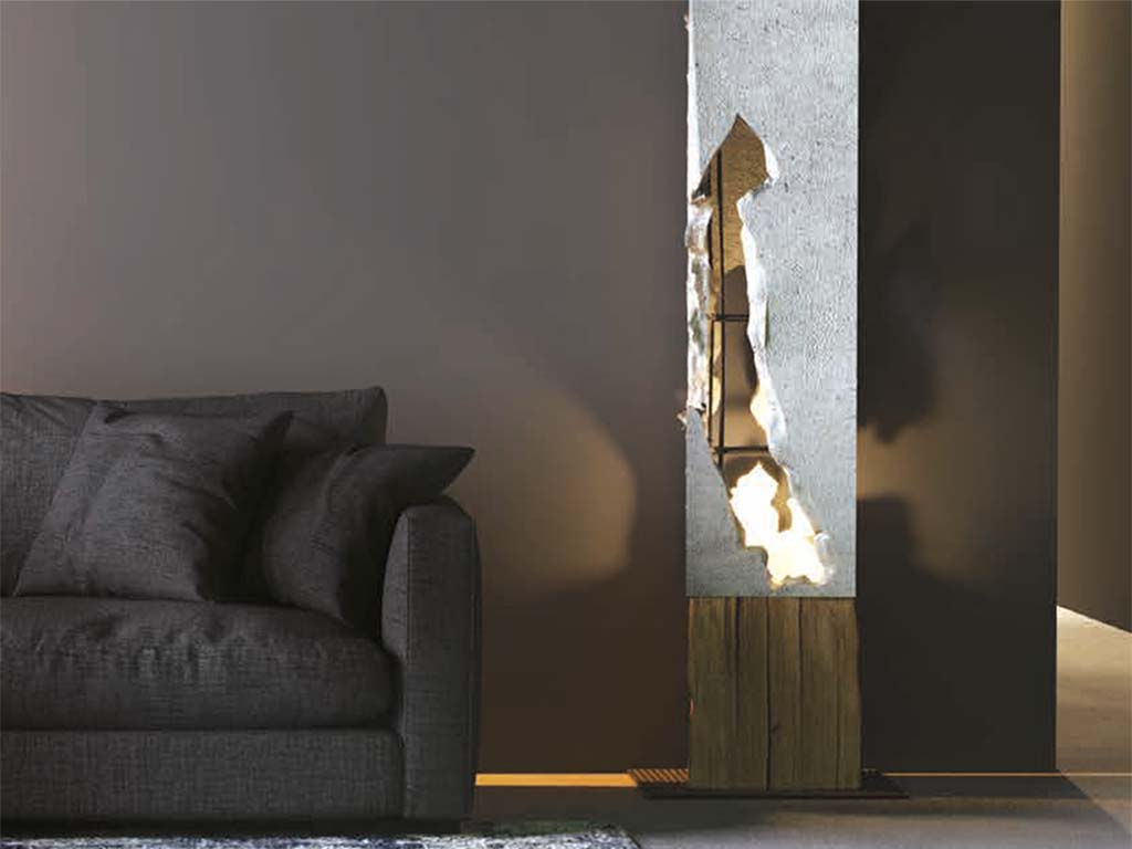 Remorse lampa Tybet Lampa TYBET stare drewno i beton premium do eleganckiego wnętrza