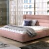 ADEL Łóżko 160x200 z pojemnikiem | Tkanina Riviera 38 Zieleń butelkowa | PROMOCJA | DOSTĘPNE OD RĘKI