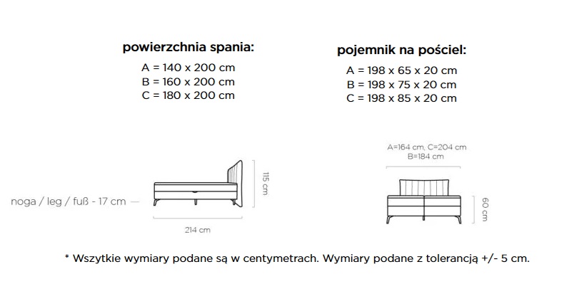 MARTINA Łóżko Kontynentalne z pojemnikiem | Materac Pocket | Top zintegrowany