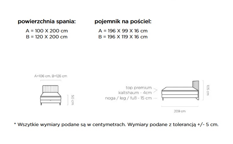 NEPO BOX Łóżko | Materac Bonell | Podnośnik standard | Pojemnik