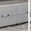 SEMENO Łóżko kontynentalne z pojemnikiem | Materac Mini Pocket | Materac Pocket