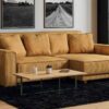 yuuko 7a Sofa Yuuko z funkcją spania w jasnej tkaninie