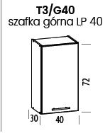 TIFFANY Szafka T3/G40 | Górna 40