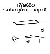 TIFFANY Szafka T7/G60O | Górna okapowa 60