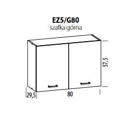 ELIZA Szafka EZ5/G80 | Górna 80 | 2 Drzwi