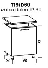 TIFFANY Szafka T19/D60 | Dolna 60