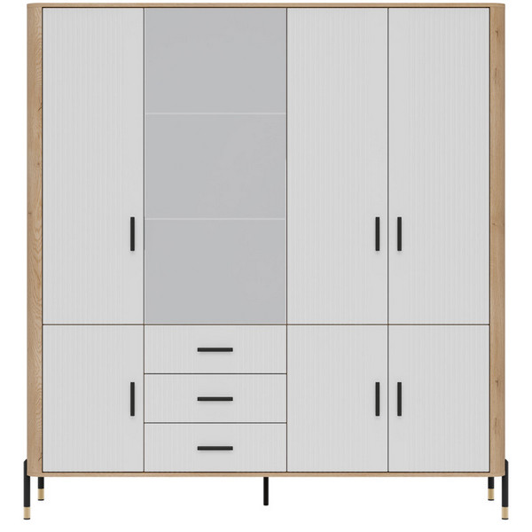 liveo-9a29c9ec68f83f27c4316d80.jpg DANTE DT17 SZAFA Z LUSTREM | BIAŁY MAT