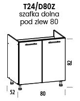 liveo-c9f673e1997821224f264cf1.jpg TIFFANY Szafka T24/D80Z | Dolna 80 zlewozmywakowa