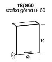 TIFFANY Szafka T8/G60 | Górna 60