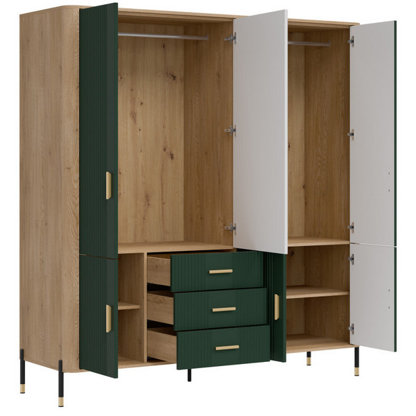 liveo-e155048dbd61d44e3e39fe6f.jpg DANTE DT17 SZAFA Z LUSTREM | ZIELONY MAT