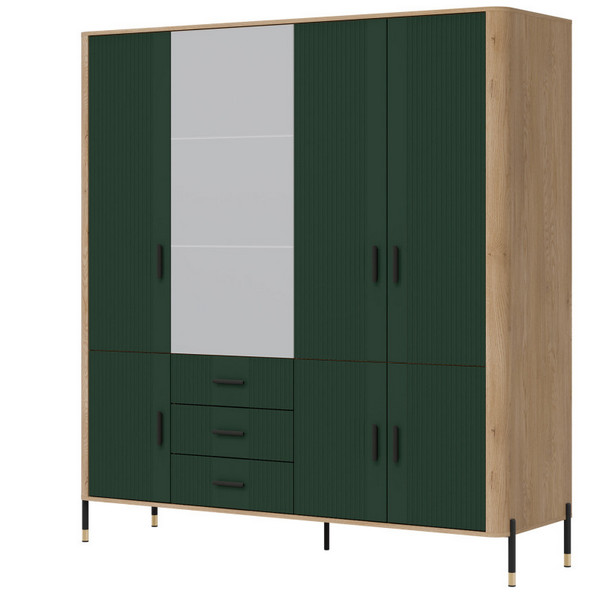 liveo-e3845b49f07aade9901b778c.jpg DANTE DT17 SZAFA Z LUSTREM | ZIELONY MAT