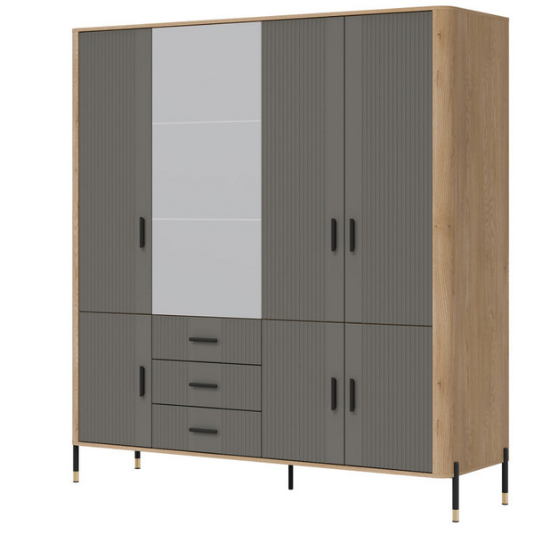 liveo-f490c1d7541f48dd9bc7ea33.jpg DANTE DT17 SZAFA Z LUSTREM | SZARY MAT