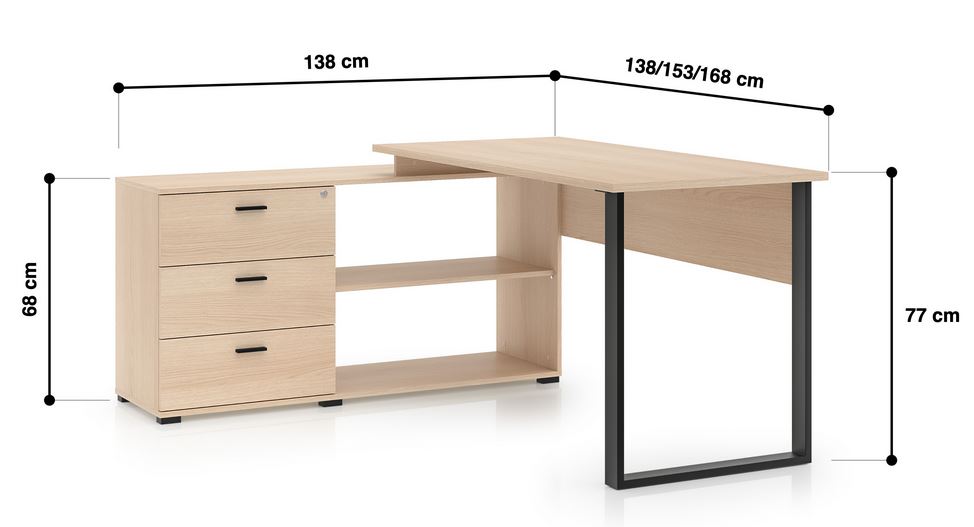 ODELIS 09 Biurko 3S L/P