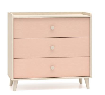 MEVEL 06 Komoda z szufladami | Millenial Pink | Piasek Pustyni