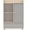 MEVEL 04 Regał 132 | Szary Pallad | Piasek Pustyni