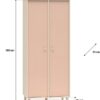 mlmeble-5f08e304d85b6ed2ba081502.jpg MEVEL 02 Szafa 2d | Millenial Pink | Piasek Pustyni