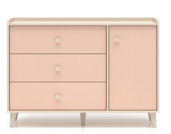 MEVEL 05 Komoda 120 | Millenial Pink + Piasek Pustyni