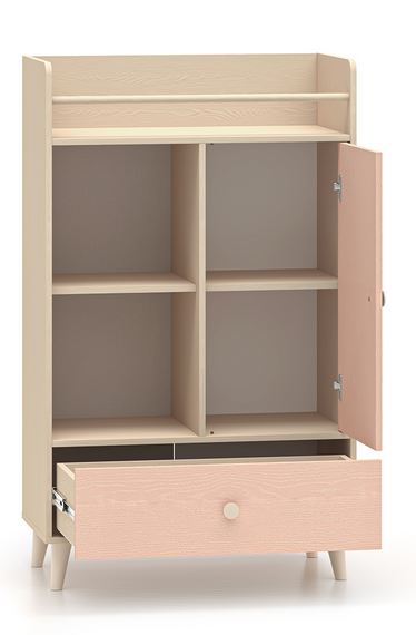 MEVEL 04 Regał 132 | Millenial Pink | Piasek Pustyni