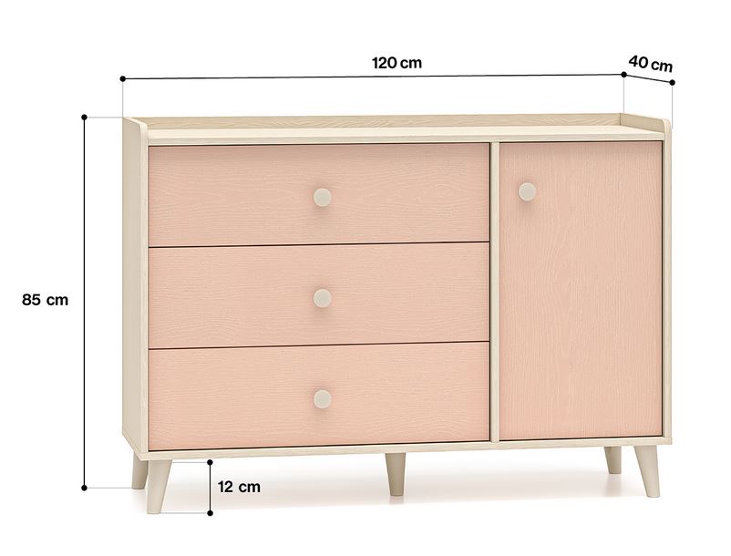 mlmeble-fb2898bfe85a6c0c5fb0cf0e.jpg MEVEL 05 Komoda 120 | Millenial Pink + Piasek Pustyni